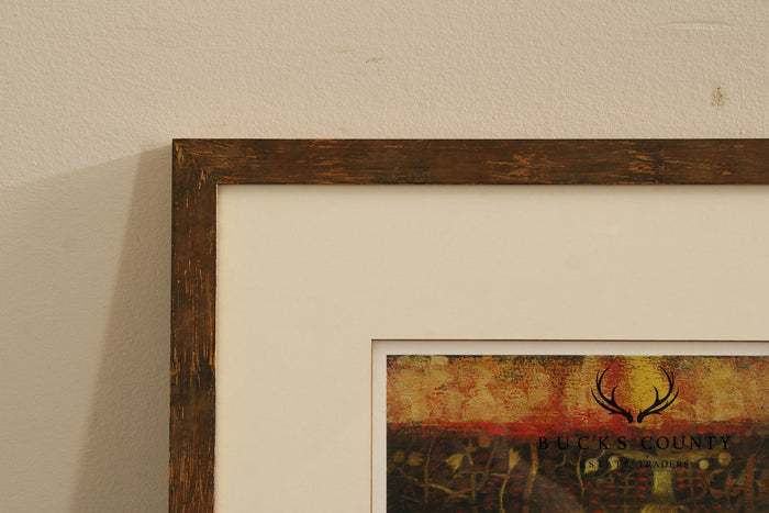 Abstract Expressionist Framed Woodland Giclée
