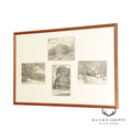 American North-East Set Four Scenic Lithographs, Custom Framed