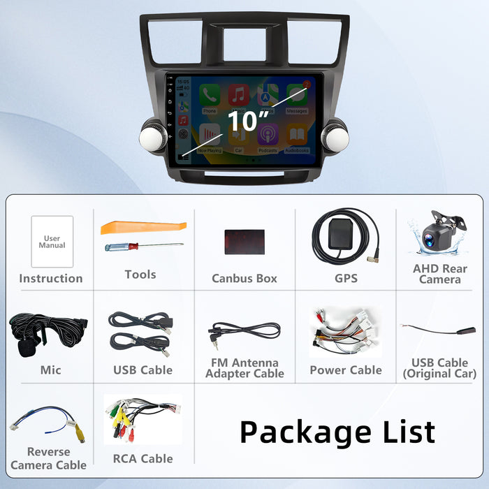 Android 13 Car Stereo Radio Compatible with Toyota Highlander 2008 2009 2010 2011 2012 2013 Radios