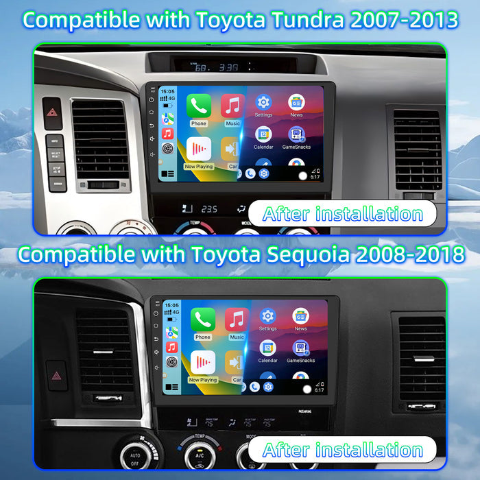 Android 13 Car Stereo Radio Compatible with Toyota Tundra 2007-2013 Toyota Sequoia 2008-2018 radio
