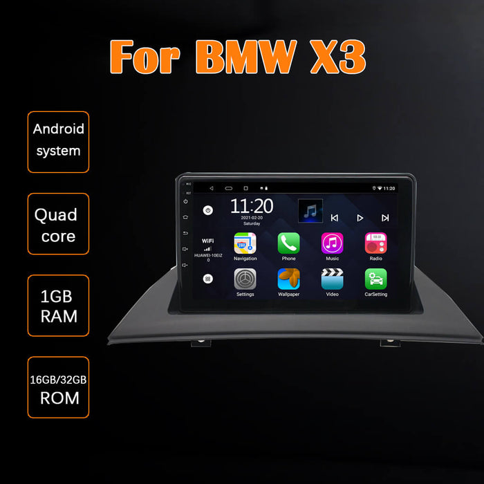 Android Car Stereo for BMW X3 Single Din Car Radio with Tesla Touch Screen