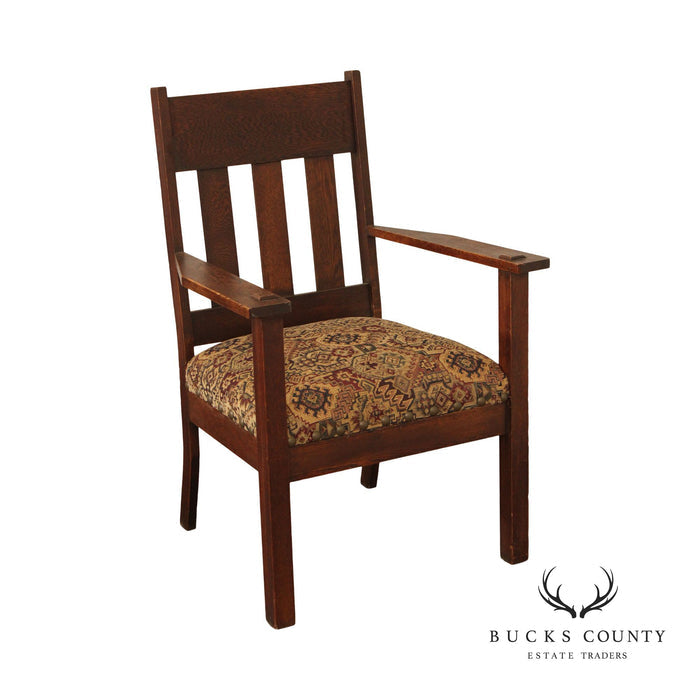 Antique Mission Oak Armchair