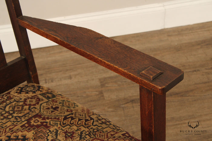 Antique Mission Oak Armchair