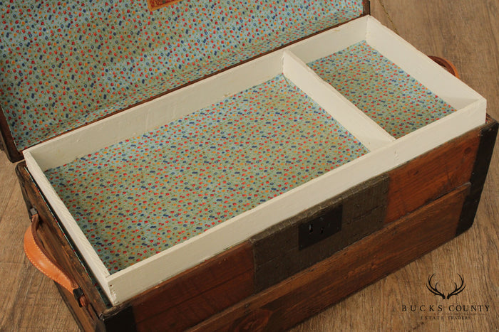 Antique Restored  Steamer Travel Trunk