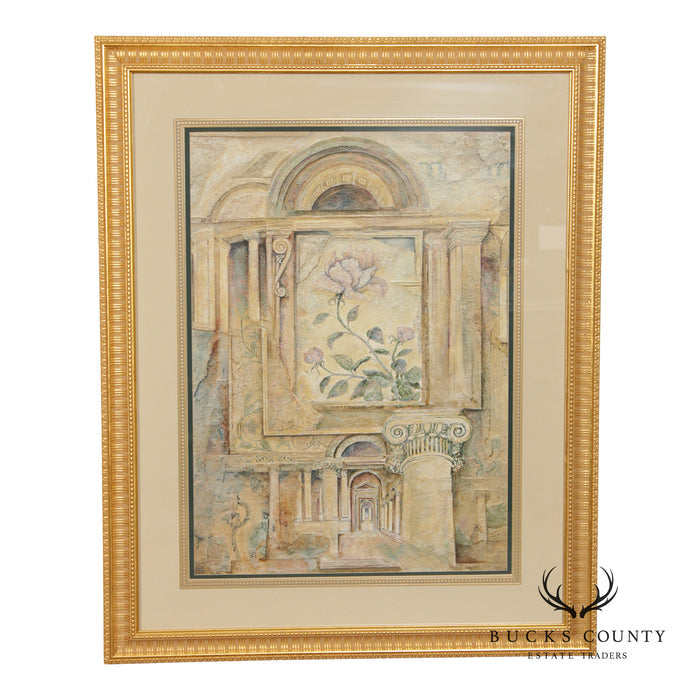 Arnold Iger Surrealist Style Framed Print, 'Imperial Peony'