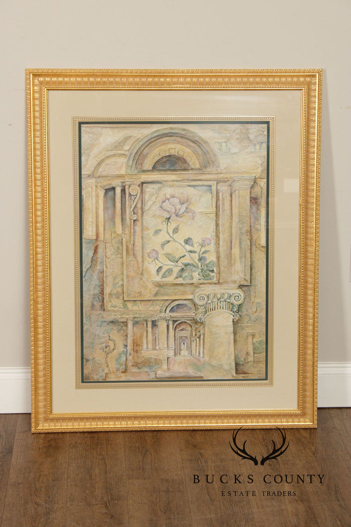 Arnold Iger Surrealist Style Framed Print, 'Imperial Peony'