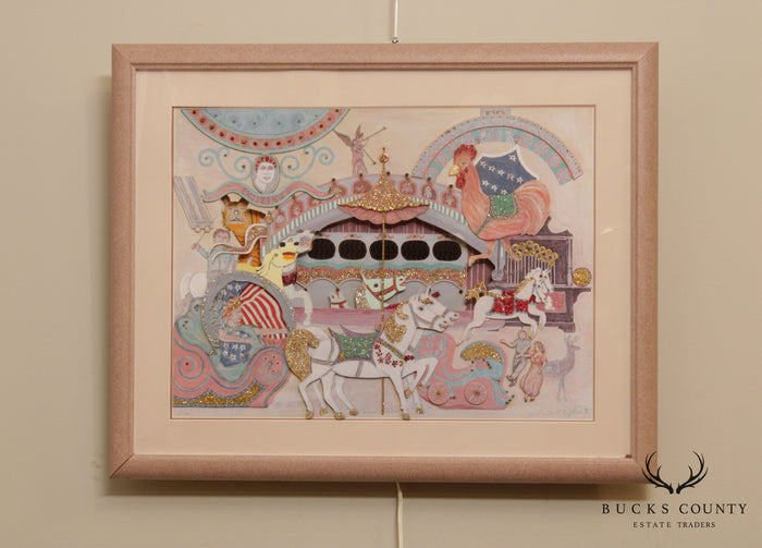 Art Plant 'Carousel in Motion' Mixed Media Print