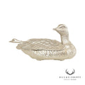 Arthur Court Polished Aluminum Duck Tureen and Ladle