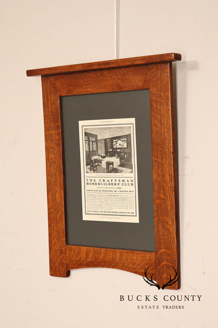 Arts And Crafts Mission Style Quarter Sawn Oak Framed Craftsman Print