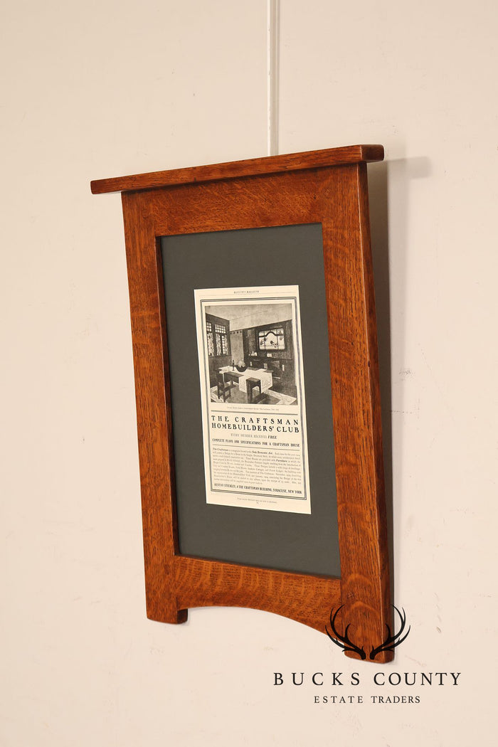 Arts And Crafts Mission Style Quarter Sawn Oak Framed Craftsman Print
