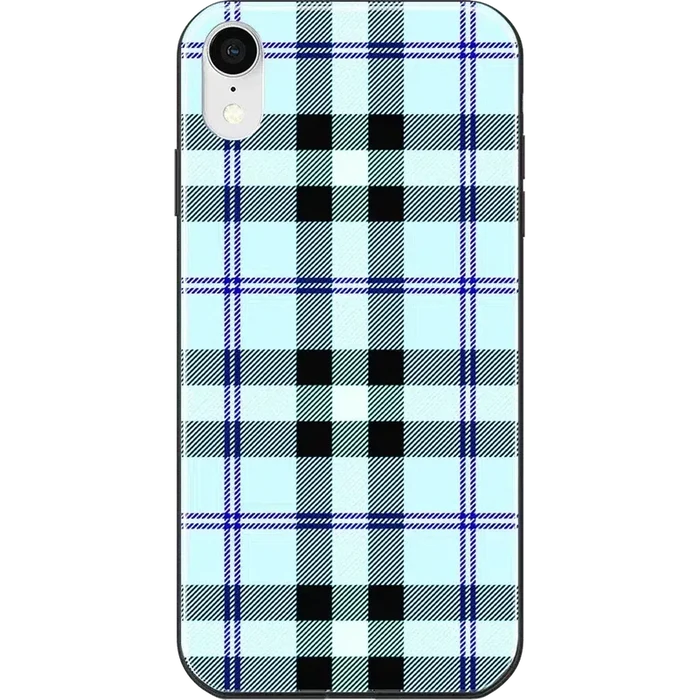 As if! | Light Blue Plaid Case iPhone Case get.casely Classic iPhone X / XS