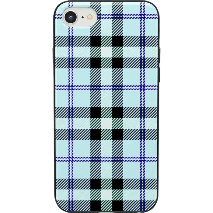 As if! | Light Blue Plaid Case iPhone Case get.casely Classic iPhone 6/7/8