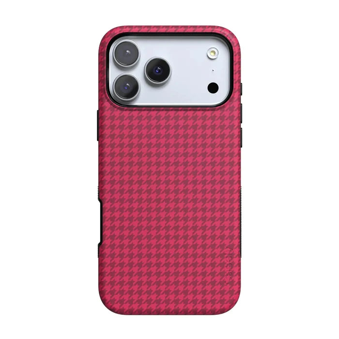 Best Dressed | Red Houndstooth Case iPhone Case get.casely Bold Flex + MagSafe® iPhone 18 Pro