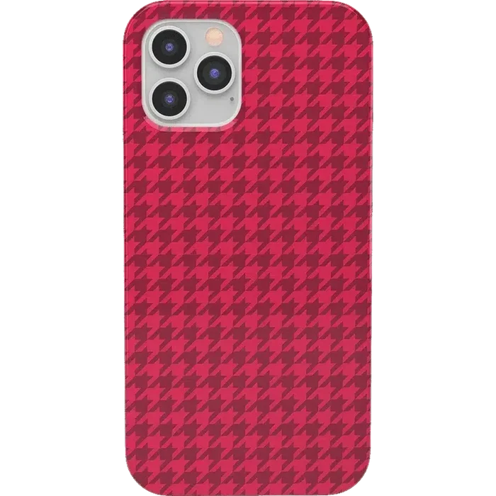 Best Dressed | Pink Houndstooth Case iPhone Case get.casely Classic + MagSafe® iPhone 13 Pro Max