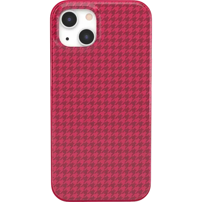 Best Dressed | Pink Houndstooth Case iPhone Case get.casely Classic iPhone 13 Mini