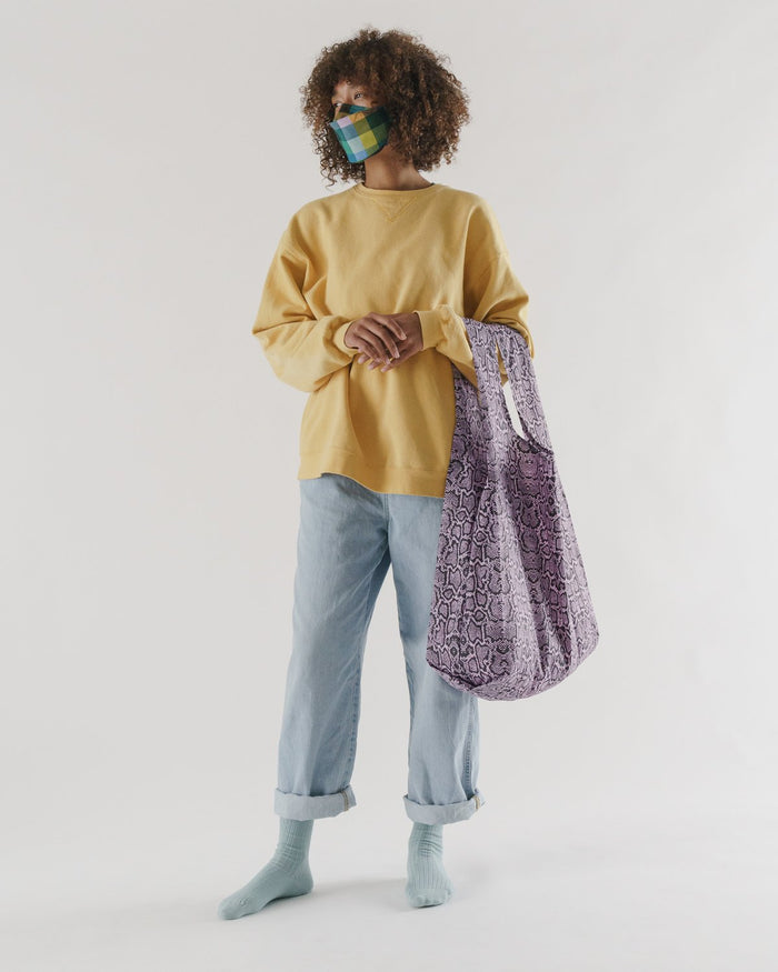 Big Baggu - Pink Snakeskin