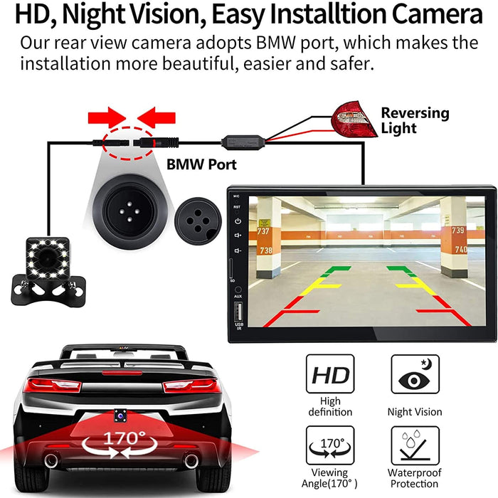 Binize 7 inch headunit Android Auto CarPlay with Backup Camera