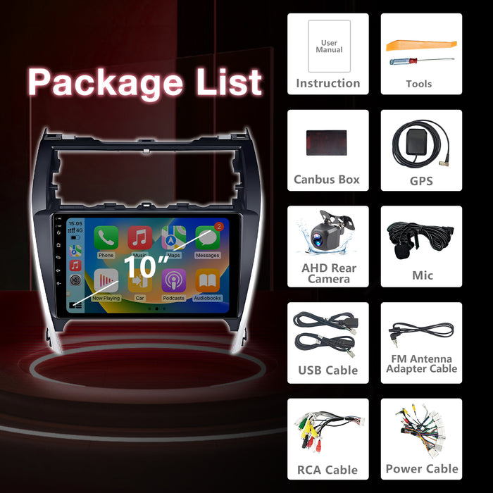 Binize Android 13 Car Stereo Radio CarPlay Stereo Touch Screen for 2012 2013 2014 Toyota Camry