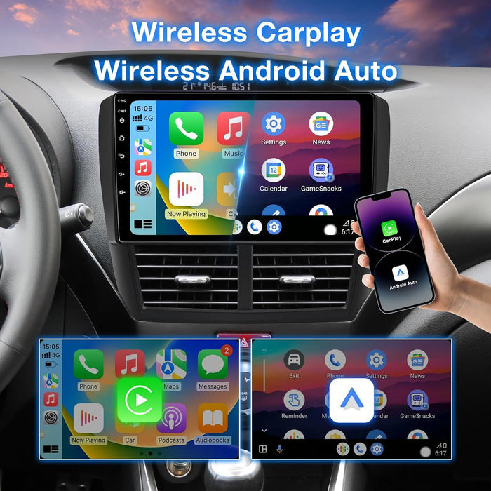Binize Car Stereo Radio for 2008-2011 Subaru Forester & Impreza with Wireless CarPlay & Android Auto Mirror Link GPS Backup Camera
