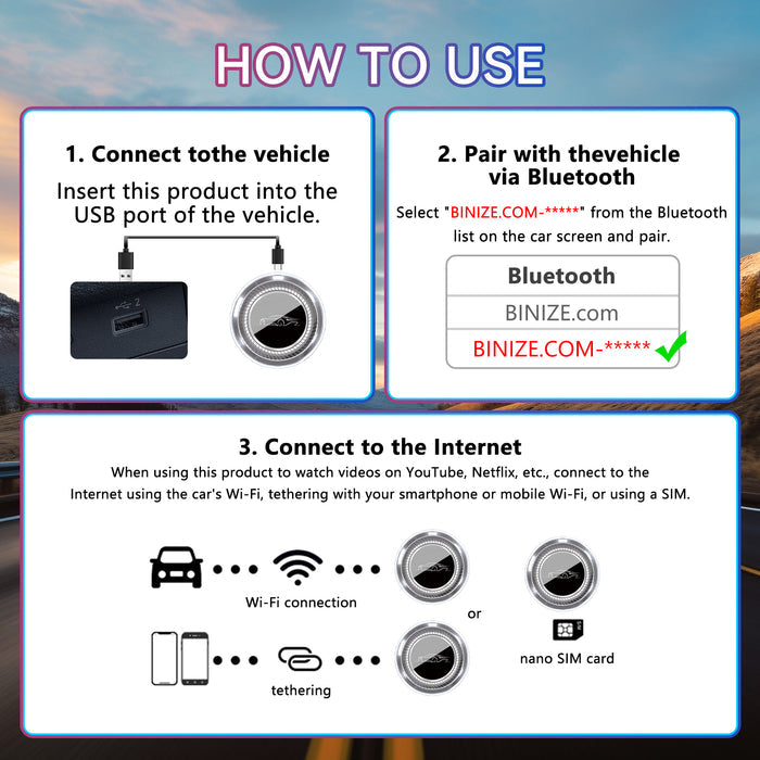 BINIZE MAX CarPlay AI Box for BMW – Android 13, 8-Core Wireless Multimedia System