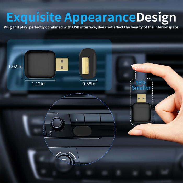 Binize Wireless CarPlay/Android Auto Adapter for Vehicle with  Factory Wired CarPlay/Android Auto