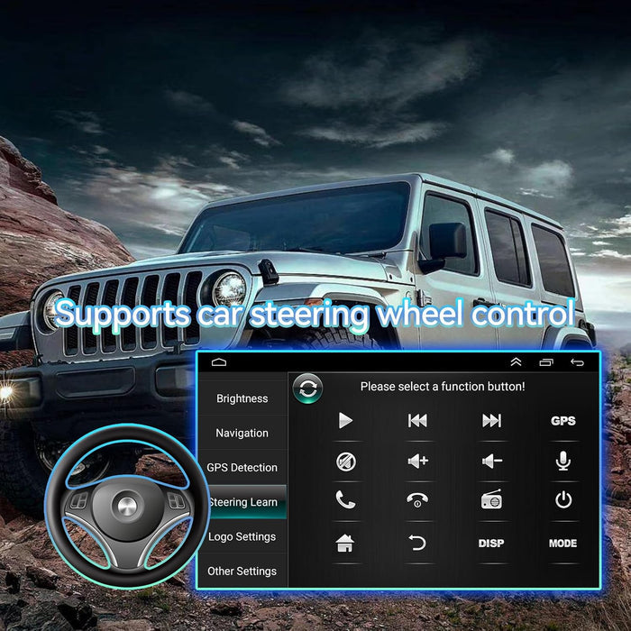 Car Radio Stereo for Dodge RAM 2002-2006/Jeep Wrangler 2003-2006/Caravan 2004-2007- Wireless CarPlay/Android Auto, GPS, Backup Camera, WiFi/Bluetooth