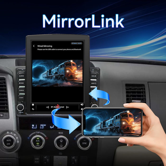 Car Radio Stereo for Toyota Tundra 2007-2013 Sequoia 2008-2018 Touch Screen with Wireless CarPlay & Android Auto FM Radio Upgrade Bluetooth GPS Navigation Backup Camera