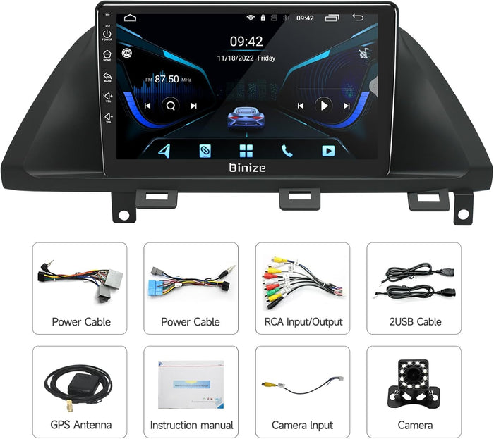 Car Stereo for Honda Odyssey 2005-2010 Supports Wireless Carplay Android Auto  Bluetooth, WiFi, USB, Backup Camera