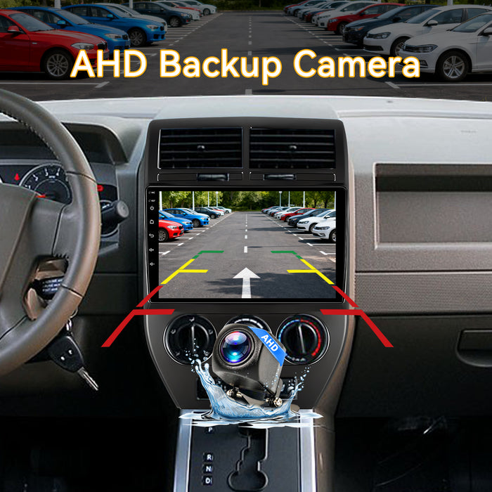 Car Stereo for Jeep Compass 2007-2009 Upgrade Wireless CarPlay & Android Auto AHD Backup Camera GPS SWC FM WiFi Bluetooth