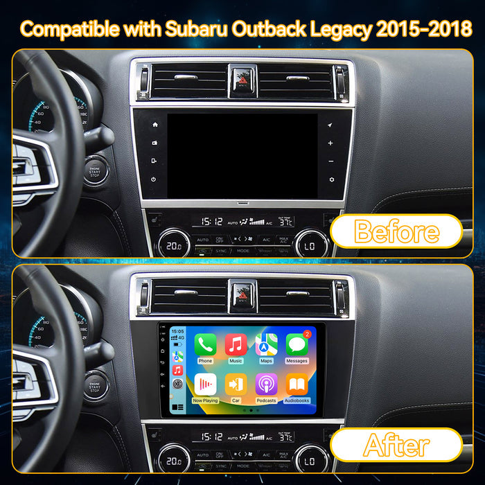 Car Stereo for Subaru Outback Legacy 2015-2018 Upgrade Wireless CarPlay & Android Auto AHD Backup Camera GPS SWC FM WiFi Bluetooth