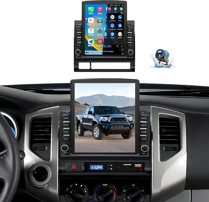 Car Stereo for Toyota Tacoma 2005-2015 Upgrade Wireless CarPlay & Android Auto AHD Backup Camera GPS SWC FM WiFi Bluetooth