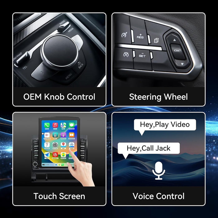 Car Stereo for Toyota Tacoma 2005-2015 Upgrade Wireless CarPlay & Android Auto AHD Backup Camera GPS SWC FM WiFi Bluetooth