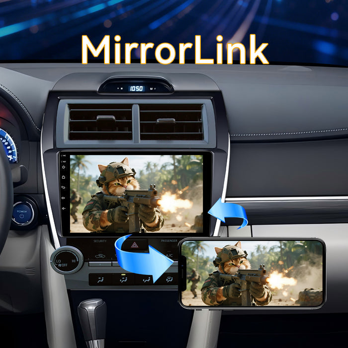Car Stereo for US-spec Toyota Camry 2012-2015 Upgrade Wireless CarPlay & Android Auto AHD Backup Camera GPS SWC FM WiFi Bluetooth
