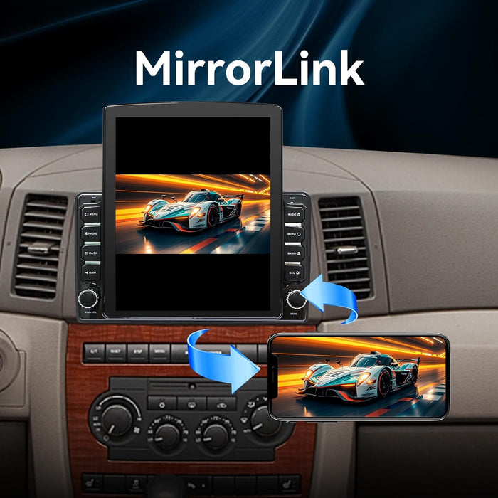 Car Stereo Radio for Dodge Ram 1500 2500 3500 2006 2007 2008 Wireless CarPlay & Android Auto AHD Backup Camera Upgrade GPS WiFi SWC FM Bluetooth