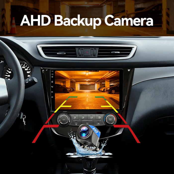 Car Stereo Radio for Nissan Rogue 2014 2015 2016 2017 2018 Manual AC Wireless CarPlay & Android Auto AHD Backup Camera  GPS SWC WiFi Bluetooth