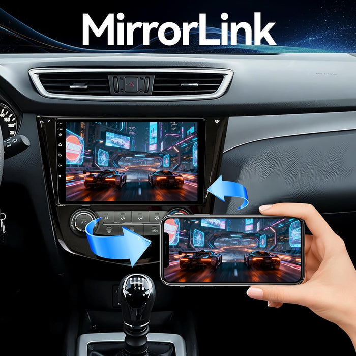 Car Stereo Radio for Nissan Rogue 2014 2015 2016 2017 2018 Manual AC Wireless CarPlay & Android Auto AHD Backup Camera  GPS SWC WiFi Bluetooth
