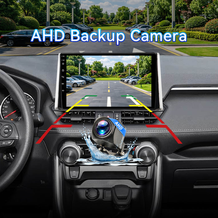 Car Stereo Radio for Toyota RAV4 2019-2022 with Wireless CarPlay & Android Auto 10.1" IPS HD Touchscreen GPS Navigation Bluetooth SWC FM DSP Backup Camera