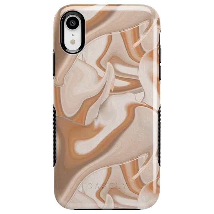 Caramel Delight | Marble Swirl Case iPhone Case get.casely Bold iPhone XR