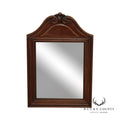 Carved Cherry Pediment Beveled Wall Mirror