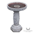Cast Stone Floral Bird Bath