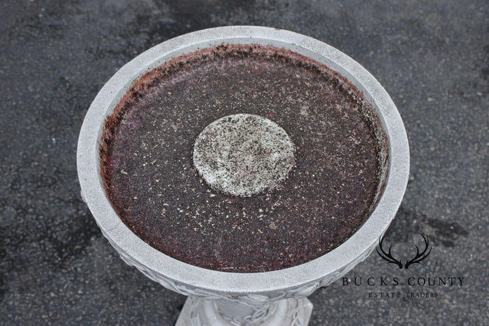 Cast Stone Floral Bird Bath