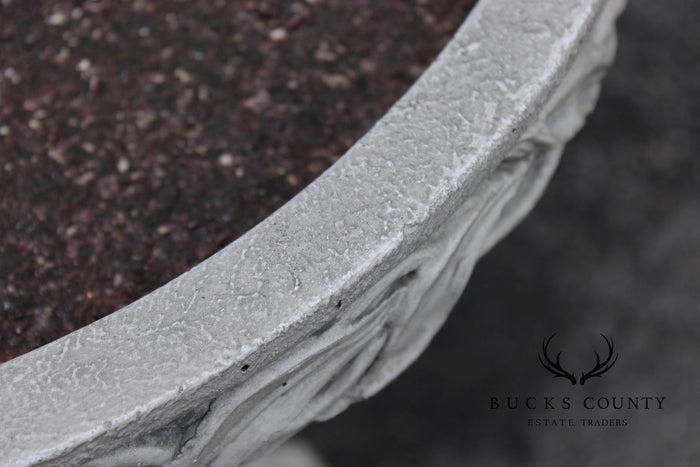 Cast Stone Floral Bird Bath