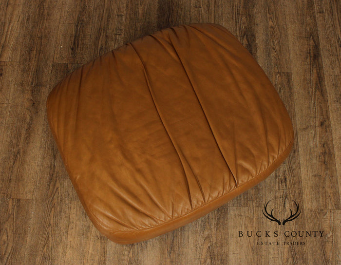 Classic Leather Brown Leather Ottoman