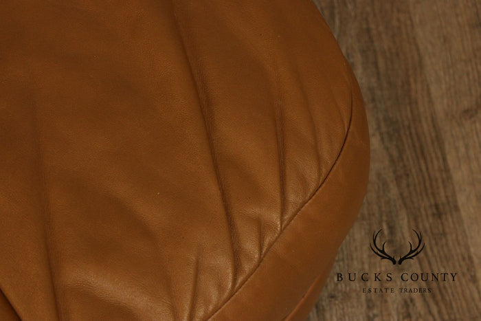 Classic Leather Brown Leather Ottoman