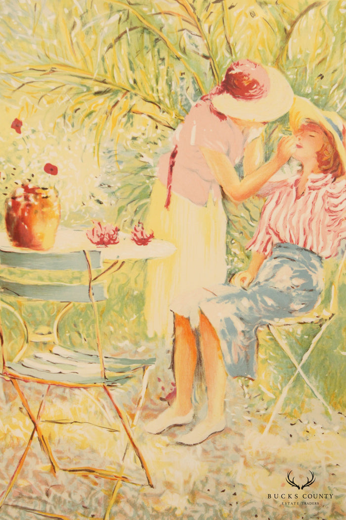 Claude Fossoux 'Mother and Child' Framed Lithograph Print