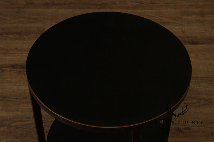 Crate & Barrel Modern Round Two-Tier End Table