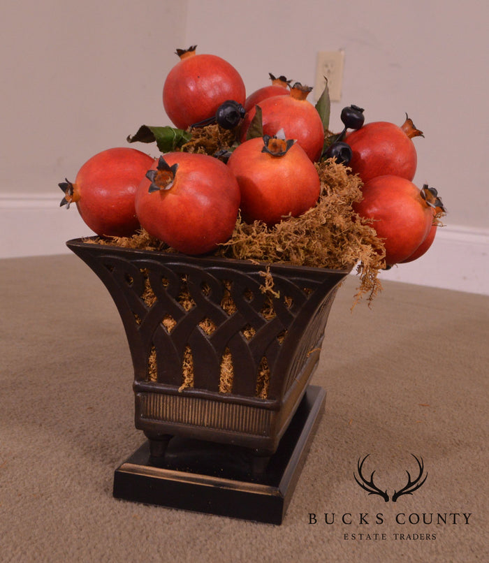 Decorative Pomegranate Basket Centerpiece
