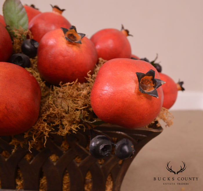 Decorative Pomegranate Basket Centerpiece