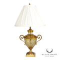 Ethan Allen Amber Glass Urn Table Lamp