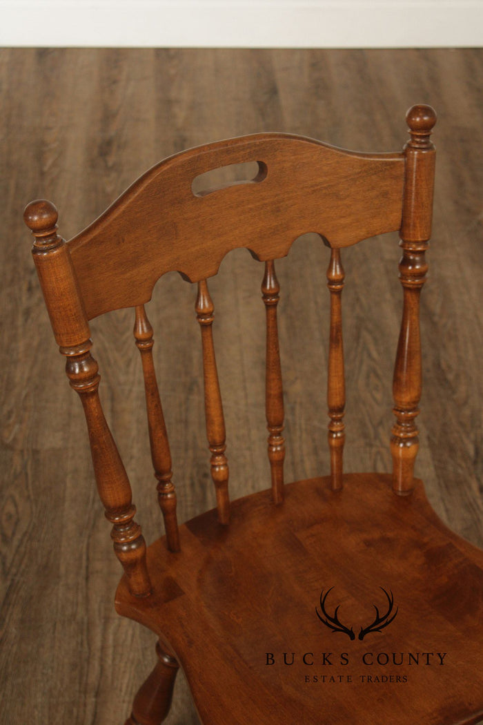 Ethan Allen Heirloom Nutmeg Maple Colonial Spindle Back Side Chair